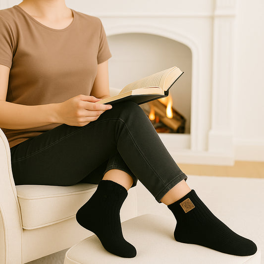 Women’s Cashmere Wool Socks – Soft Warm Winter Socks, Cozy Luxury Gift for Her