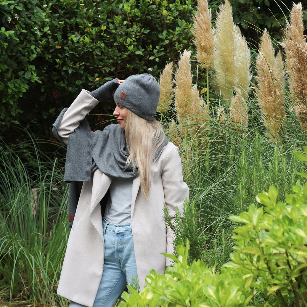 Cashmere hat, Women winter double layer beanie, Gift for her