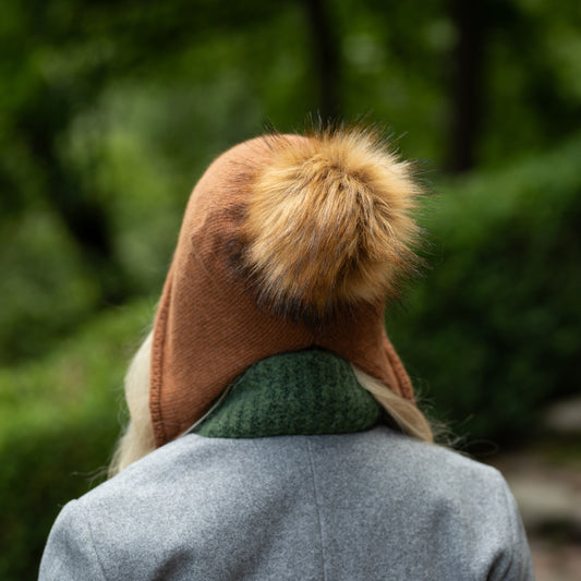 brown Women’s Cashmere Winter Hat