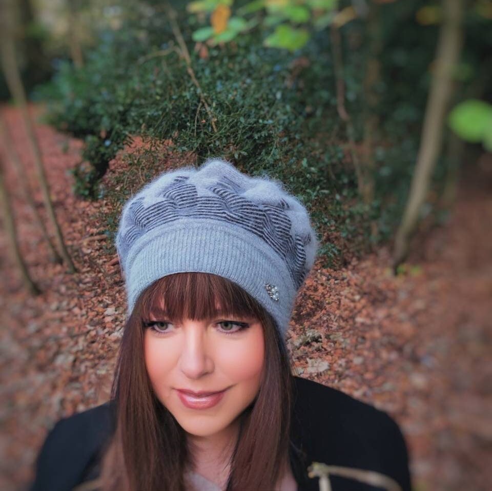 Béret d'hiver double couche en cachemire pour femme, béret chaud français, cadeau pour elle