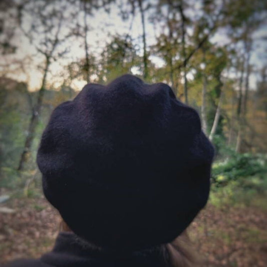 Béret pour femme, chapeau chaud double couche pour femme, béret angora, chapeau tricoté pour femme