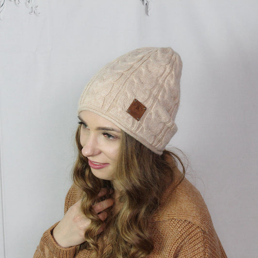 Cashmere beanie, Knit women cashmere hat, Gift for her