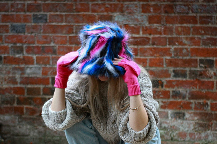 fox fur women's trapper hat, fur hats, gift for her