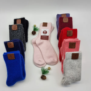 Cashmere women socks, wool socks, warm and soft winter womens socks - BURGUNDY MODE