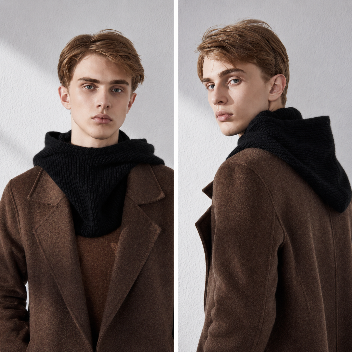 Cashmere Hooded Balaclava – Winter Hood Hat