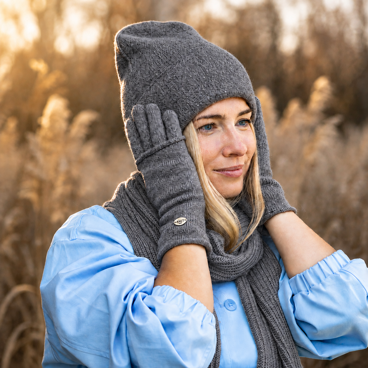 Women’s Cashmere 2-in-1 Gloves – Fingerless & Full Finger Winter Gloves, Soft Warm Knit Gloves, Gift for Her