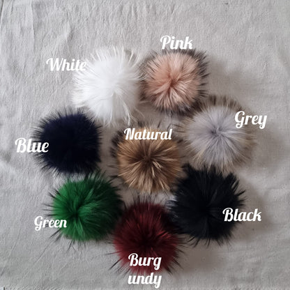 100% Mulberry Silk Lined Cashmere Hat – Fox Fur Pom Pom