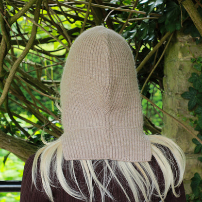 Satin-Lined Cashmere Balaclava – Women’s Winter Hood Hat
