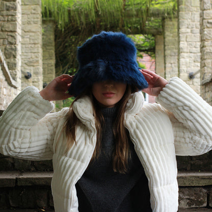 Fluffy Faux Fur Bucket Hat for Women - Super Soft and Warm Winter Hat, Cute Gift to Stay Cozy & Chic