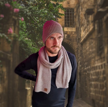 brown Long Cashmere Scarf for Men's – Soft, Warm Winter Wrap, Elegant Him or Her, Cozy Unisex Accessory for Cold Weather