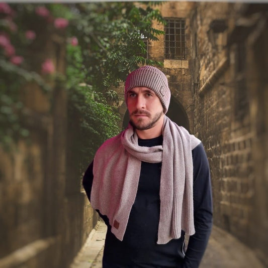 brown Long and Wide Cashmere Scarf for Women & Men – Soft, Warm Winter Wrap, Elegant Gift for Her or Him, Cozy Unisex Accessory for Cold Weather