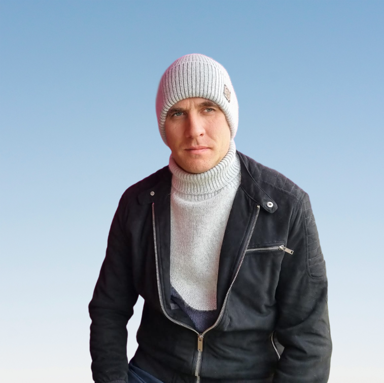 grey Men’s Winter Cashmere Hat and Neck Warmer Set – Soft Warm Beanie & Snood Gift for Him, Cozy 2-Piece Cold Weather Accessory