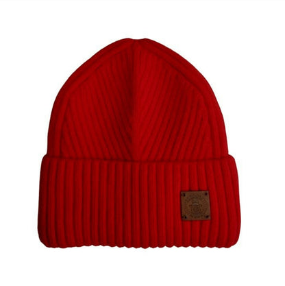 red Satin-Lined Men’s Cashmere Beanie