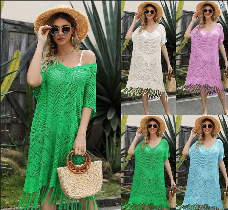 New Design Knitted Tassel Women's Beachwear - Trendy Summer Style