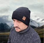 Cashmere hat, Men's winter double layer cashmere beanie, Gift for him