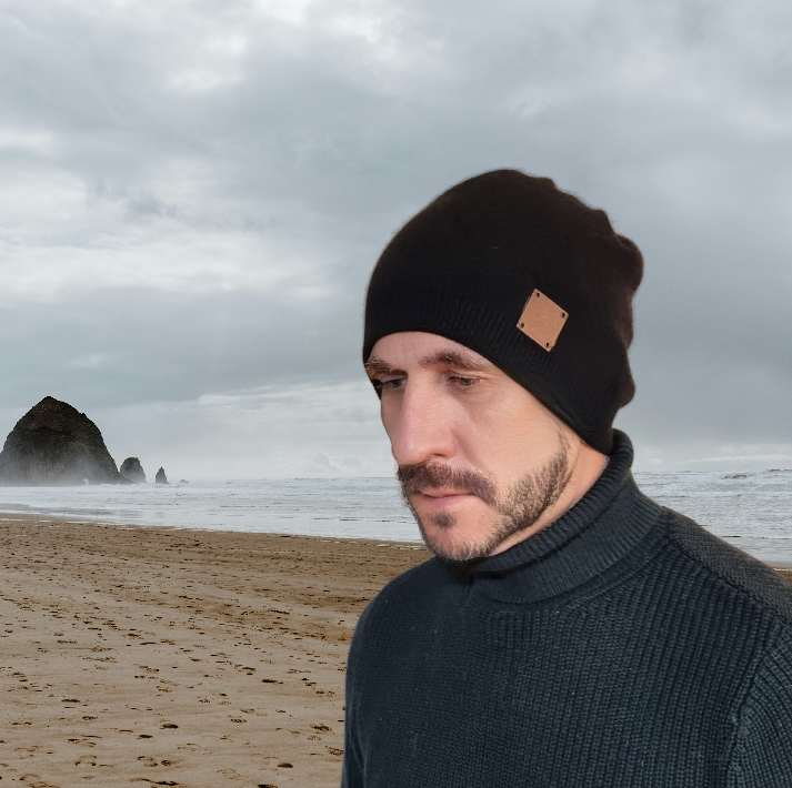 Bonnet ample en cachemire, bonnet d'hiver double épaisseur en cachemire pour homme, cadeau pour lui