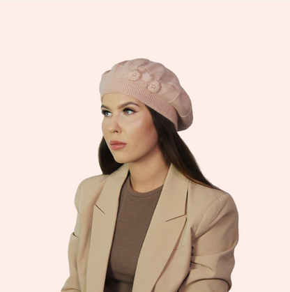Cashmere beret, Women winter hat, French cashmere beret, Sparkly beret, Gift for her