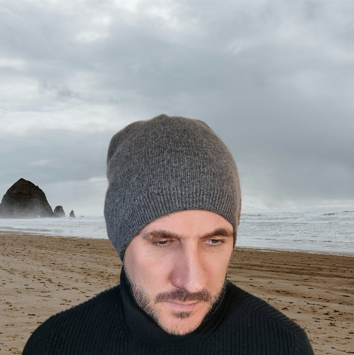 Bonnet ample en cachemire, bonnet d'hiver double épaisseur en cachemire pour homme, cadeau pour lui