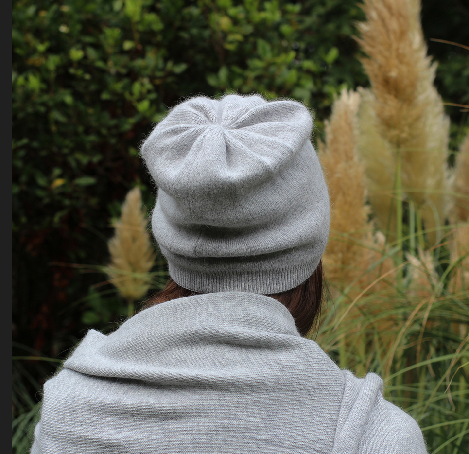 Cashmere slouchy hat, Men's winter double layer cashmere beanie, Gift for him