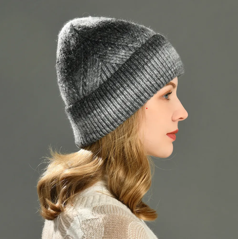 Bonnet en cachemire, Bonnet en cachemire pour femme, Bonnet en cachemire chaud et doux, Cadeau pour elle