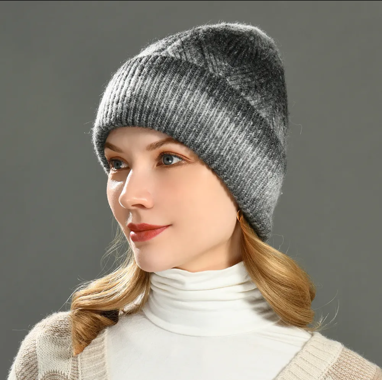 Bonnet en cachemire, Bonnet en cachemire pour femme, Bonnet en cachemire chaud et doux, Cadeau pour elle