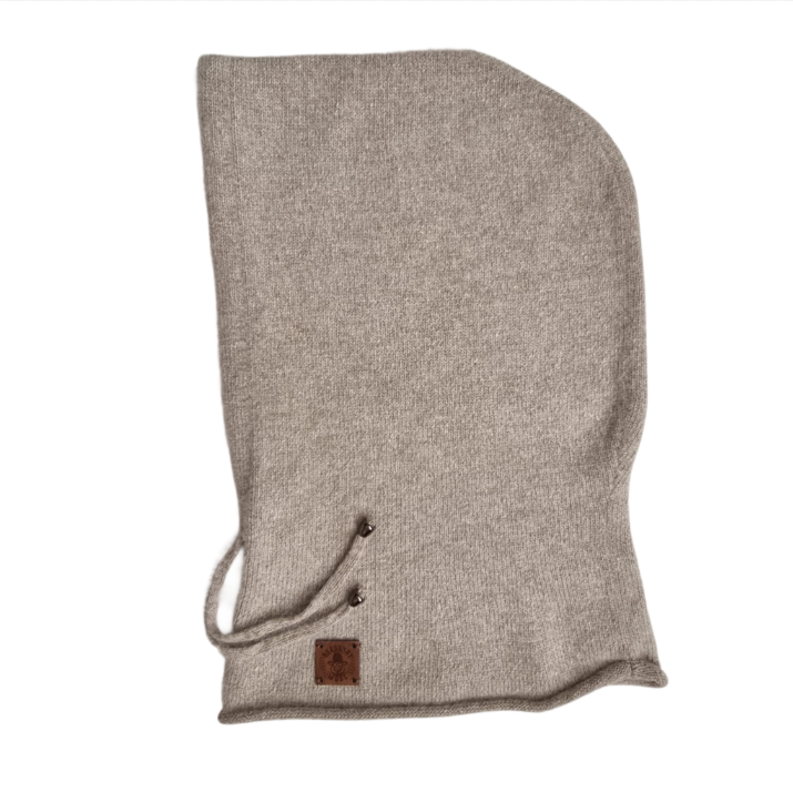 Cashmere Winter Hood Hat for Women – Warm Hooded Beanie, Soft Knit Balaclava Style, Cozy Head Cover, Luxury Gift for Her