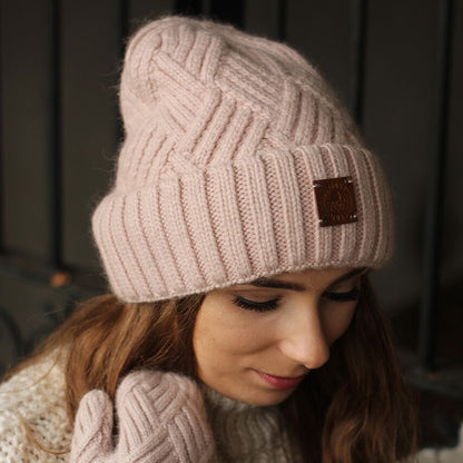 pink Luxurious Cashmere Hat | Women's Knit Beanie | Perfect Gift for Her