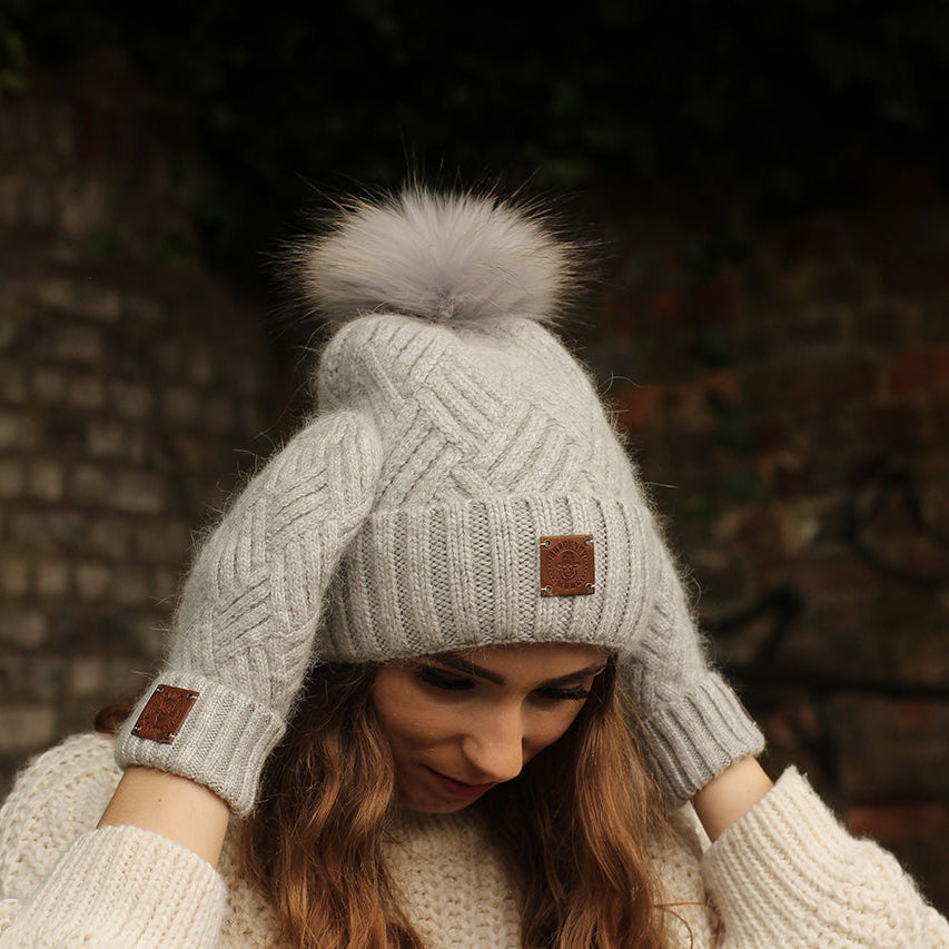 grey Women's Winter Cashmere Hat