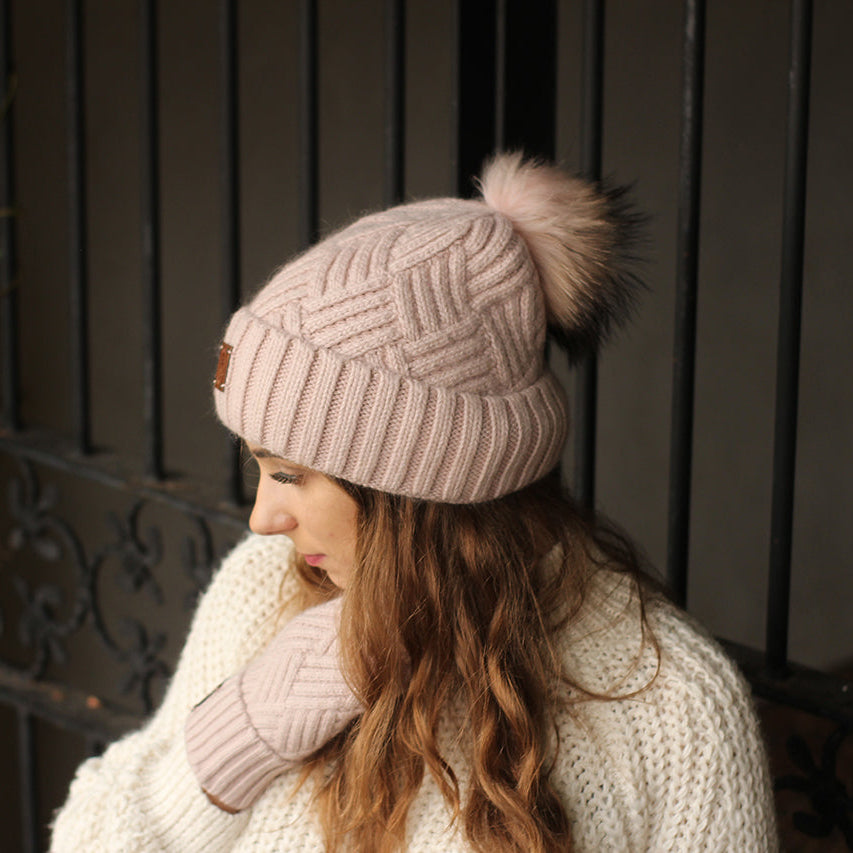 pink Women's Winter Cashmere Hat