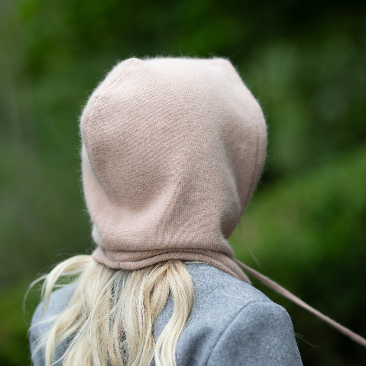 blush Cashmere Balaclava – Women’s Winter Hood Hat