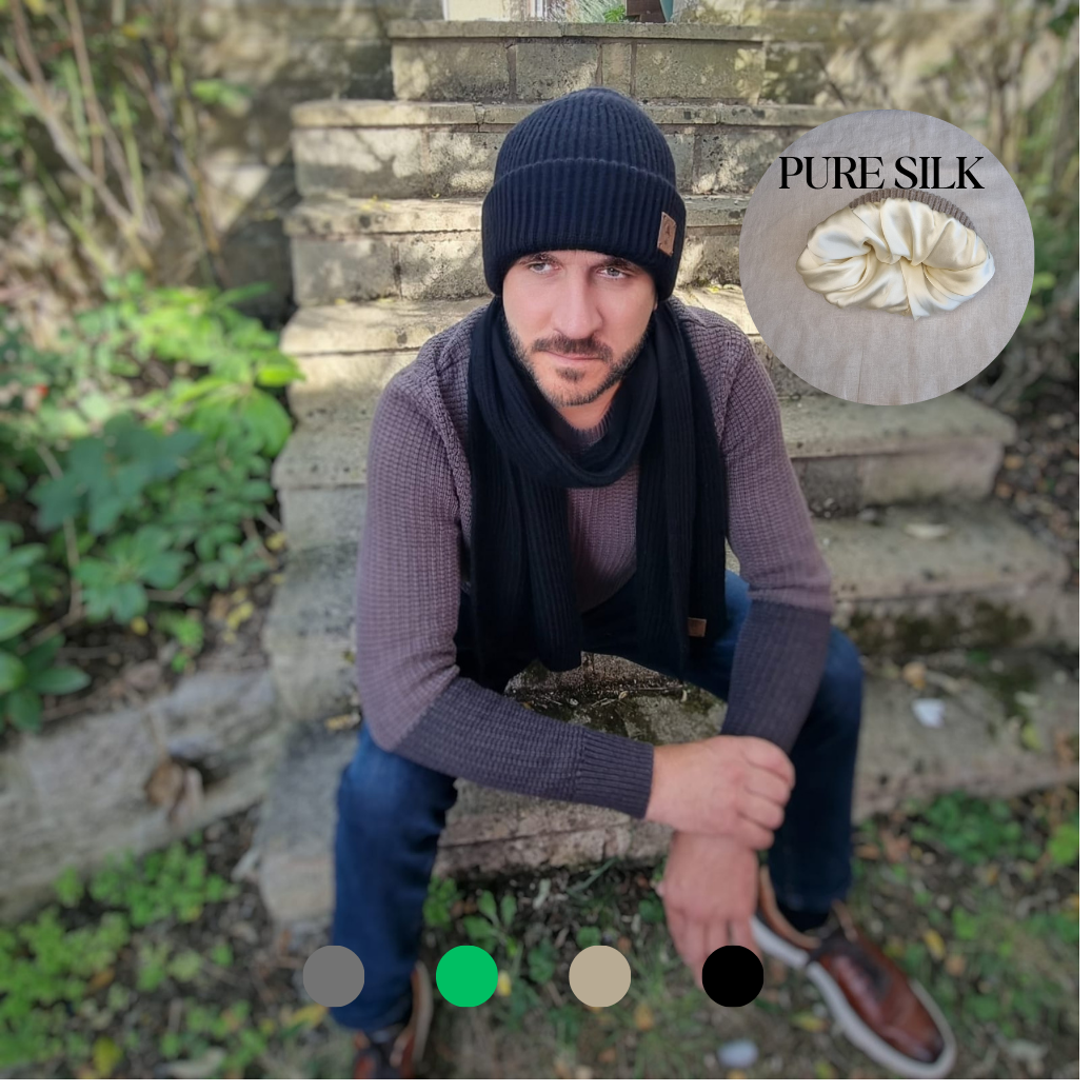 Bonnet en cachemire pour homme, bonnet en cachemire pour homme, bonnet de protection des cheveux, cadeau pour lui