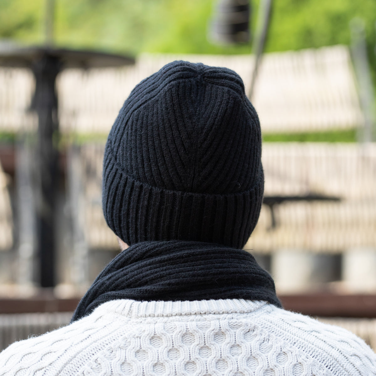 black 100% Mulberry Silk Lined Men’s Cashmere Hat