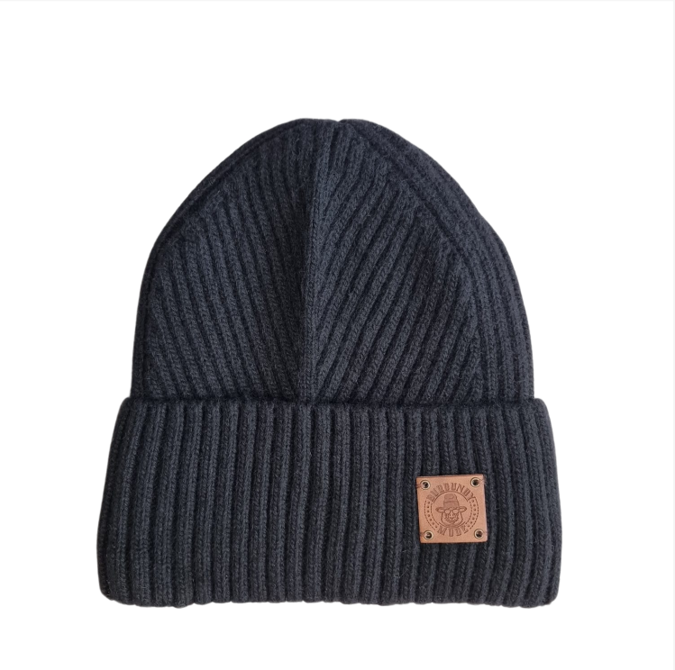 black Silk-Lined Men’s Cashmere Beanie for Winter — Soft, Warm Mens Winter Satin- Lined Hat, Luxury Gift for Him