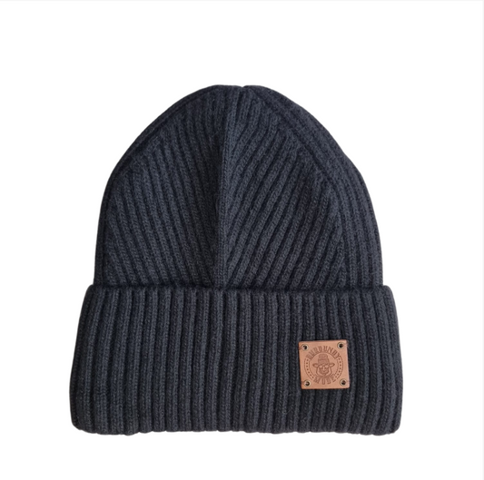 black Silk-Lined Men’s Cashmere Beanie for Winter — Soft, Warm Mens Winter Satin- Lined Hat, Luxury Gift for Him