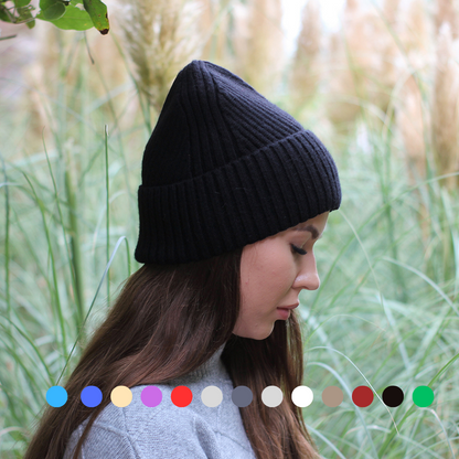 Mit Kaschmir und Seide gefütterte Strickmütze: Winddichte Wintermütze für Damen und Herren, ideal für dickes, lockiges und krauses Haar