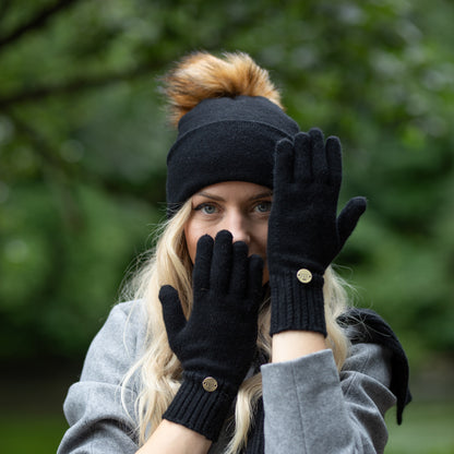 black Women’s Cashmere Gloves