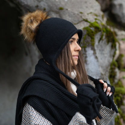black Women’s Cashmere Winter Hat