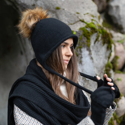 black Women’s Cashmere Winter Hat