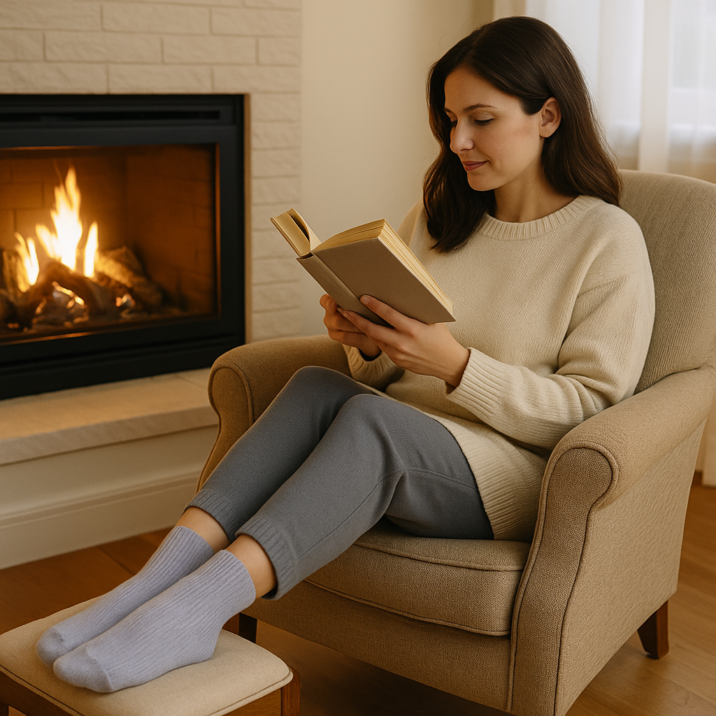 ice blue Women's Cashmere Wool Socks – Soft, Warm Winter Socks for Her | Cozy Gift Idea for Women | Luxury Cold Weather Essentials