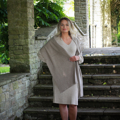 brown Long and Wide Cashmere Scarf for Women & Men – Soft, Warm Winter Wrap, Elegant Gift for Her or Him, Cozy Unisex Accessory for Cold Weather