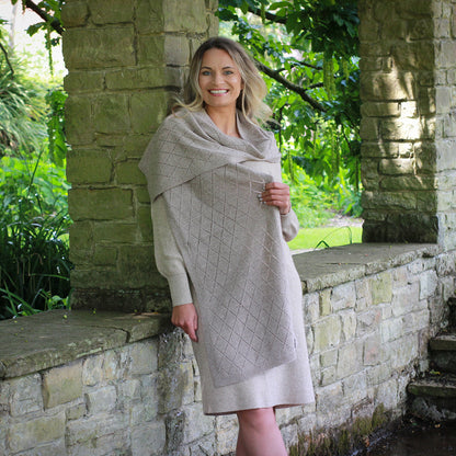 brown Luxury Long Cashmere Scarf for Women – Soft Warm Winter Wrap, Elegant Gift for Her, Mum or Grandma, Stylish Cold Weather Shawl
