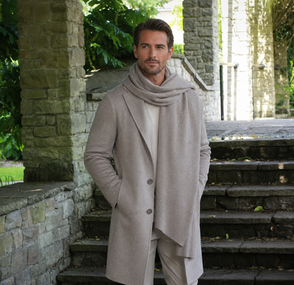 brown Long & Wide Cashmere Scarf for Women & Men