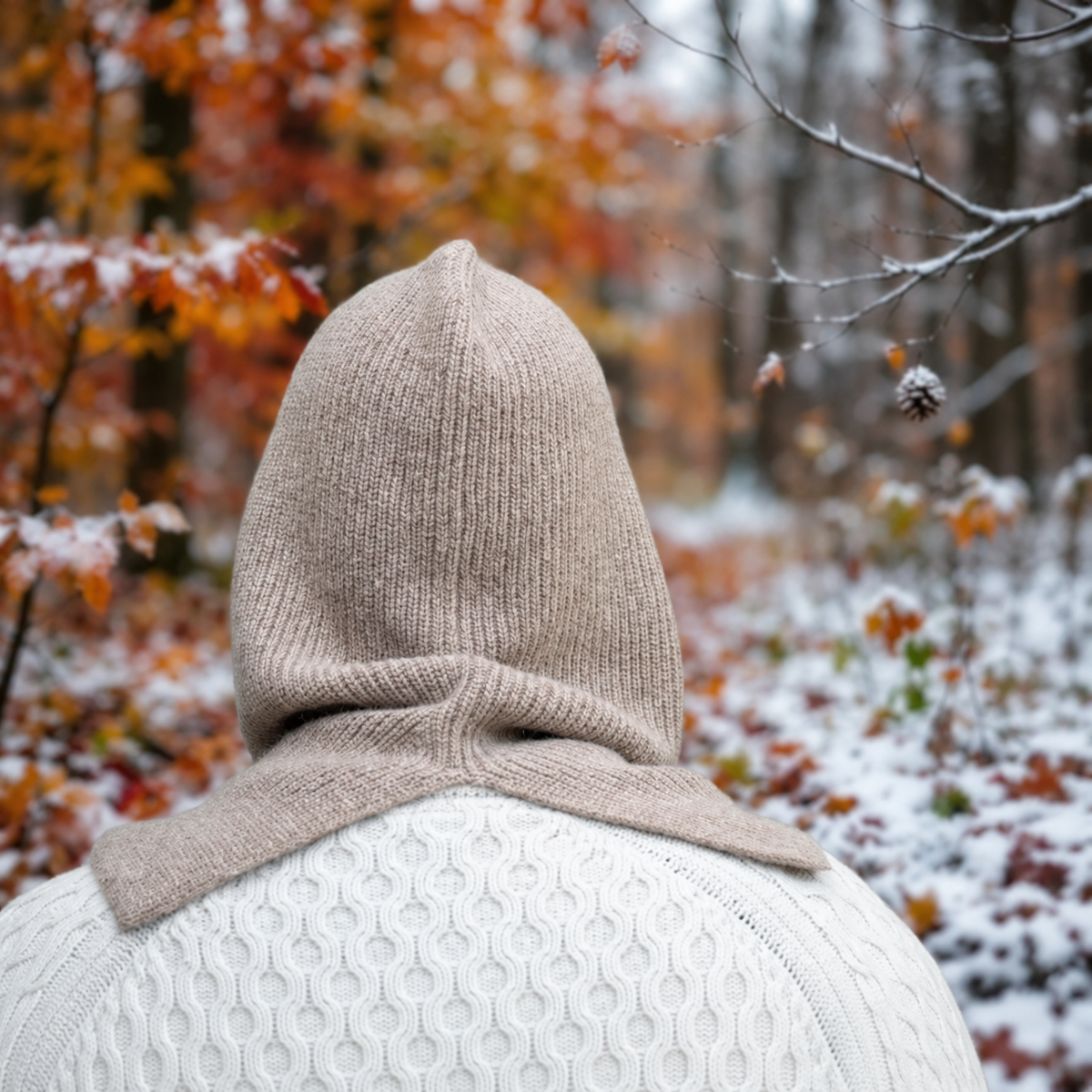 Cashmere Hooded Balaclava – Winter Hood Hat