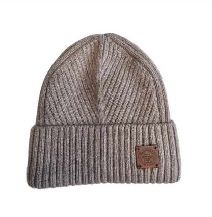 brown Silk-Lined Men’s Cashmere Beanie for Winter — Soft, Warm Mens Winter Satin- Lined Hat, Luxury Gift for Him