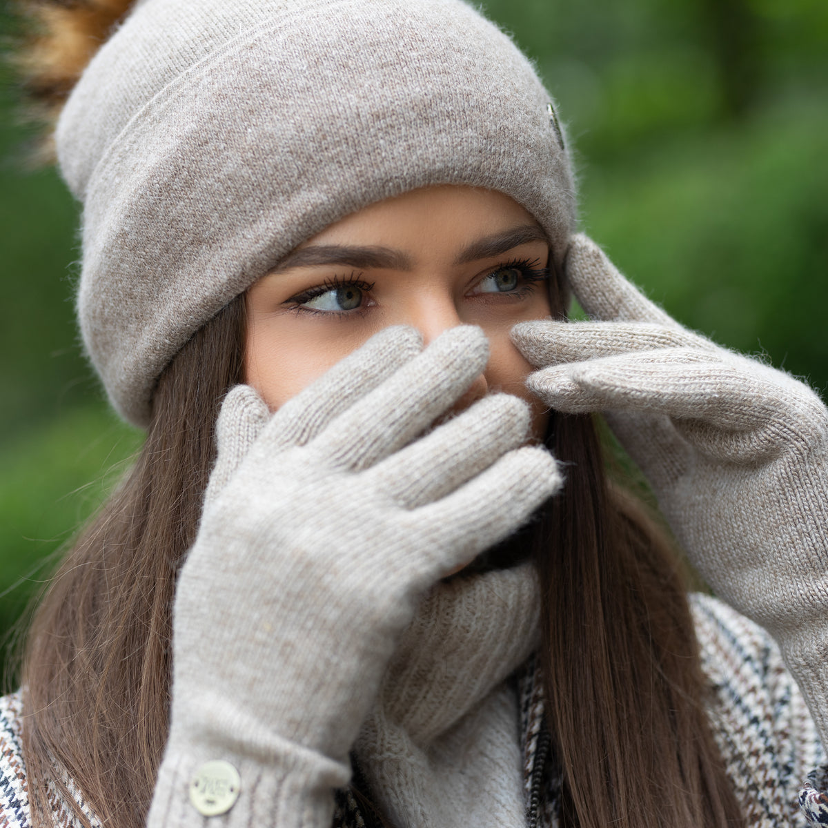 brown Women’s Cashmere Gloves