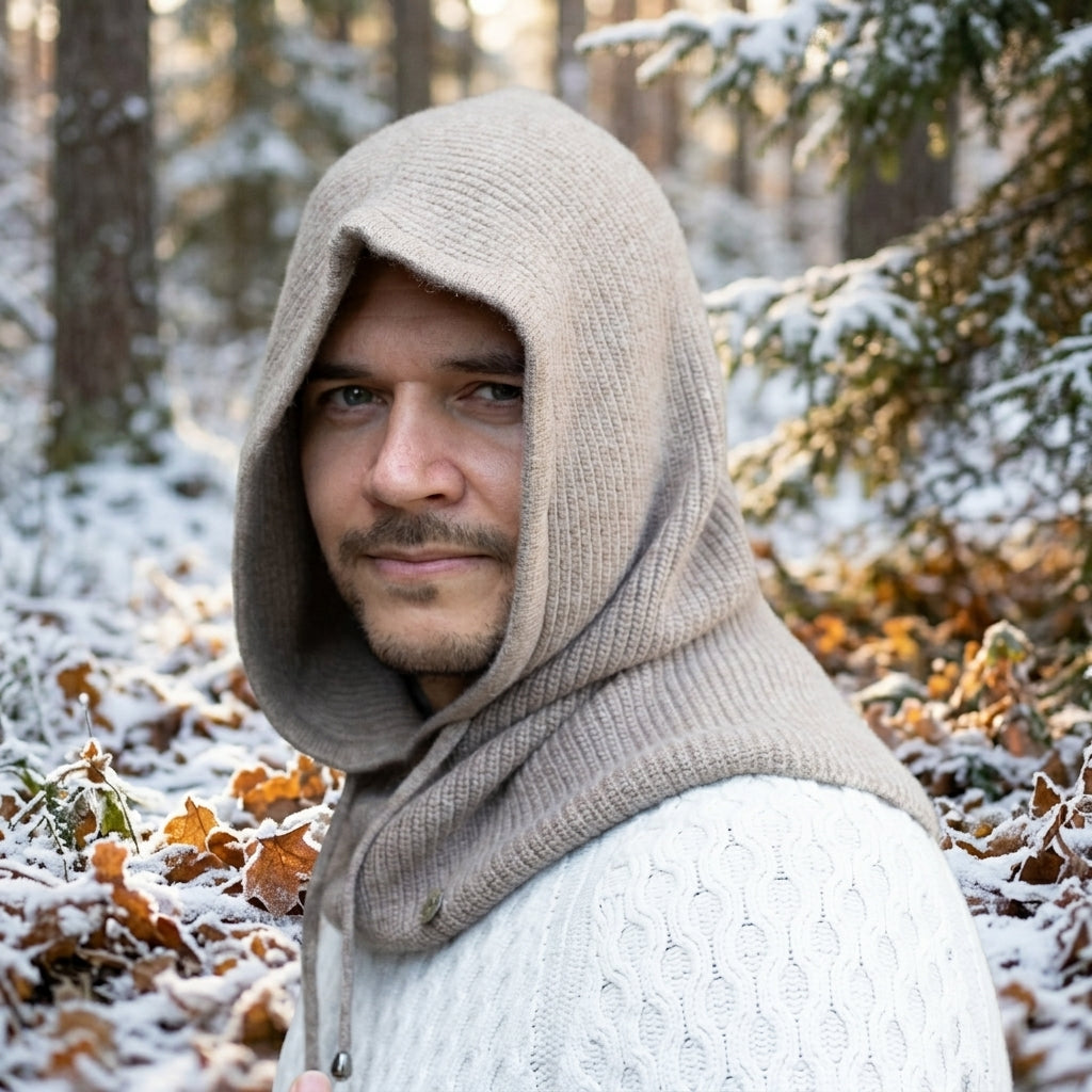 Cashmere Hooded Balaclava – Winter Hood Hat