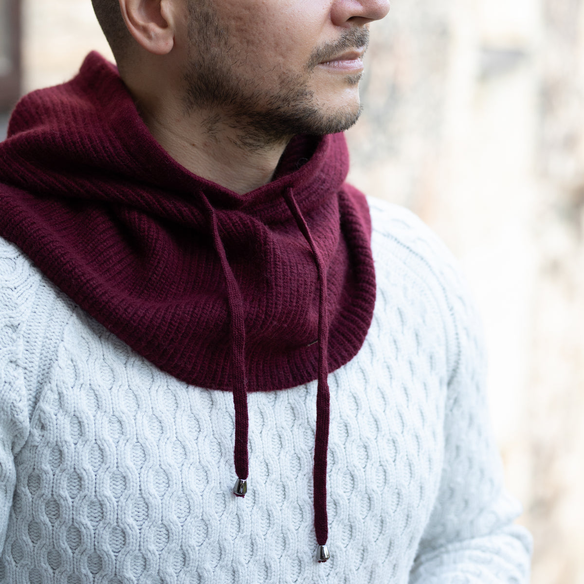 Cashmere Hooded Balaclava – Winter Hood Hat