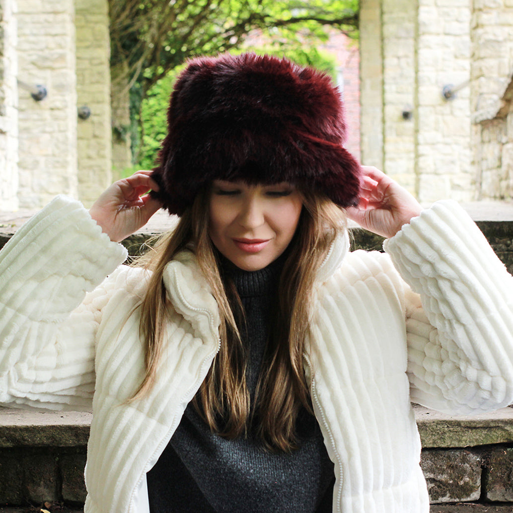 Fluffy Faux Fur Bucket Hat for Women - Super Soft and Warm Winter Hat, Cute Gift to Stay Cozy & Chic