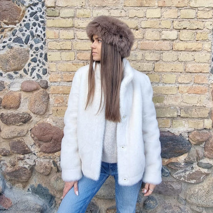brown Faux Fur Headband – Wool Lined