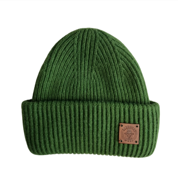 green Silk-Lined Triple Layer Men’s Cashmere Hat – Hair-Friendly Winter Beanie, Cozy Gift for Him, Reduces Frizz & Breakage